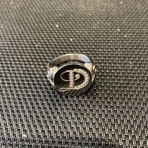 Silver Ring with “D” Initial